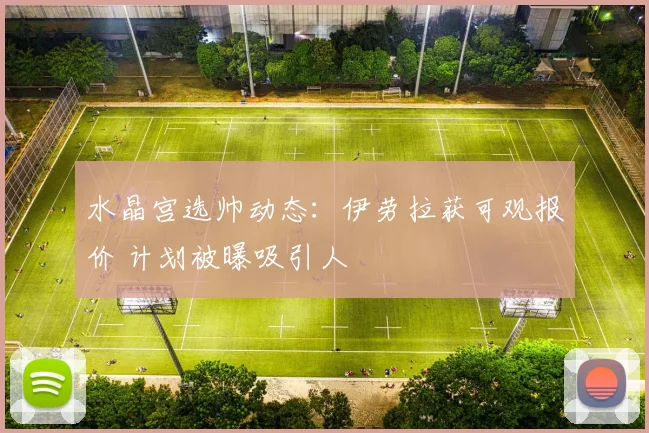 水晶宫选帅动态:伊劳拉获可观报价 计划被曝吸引人